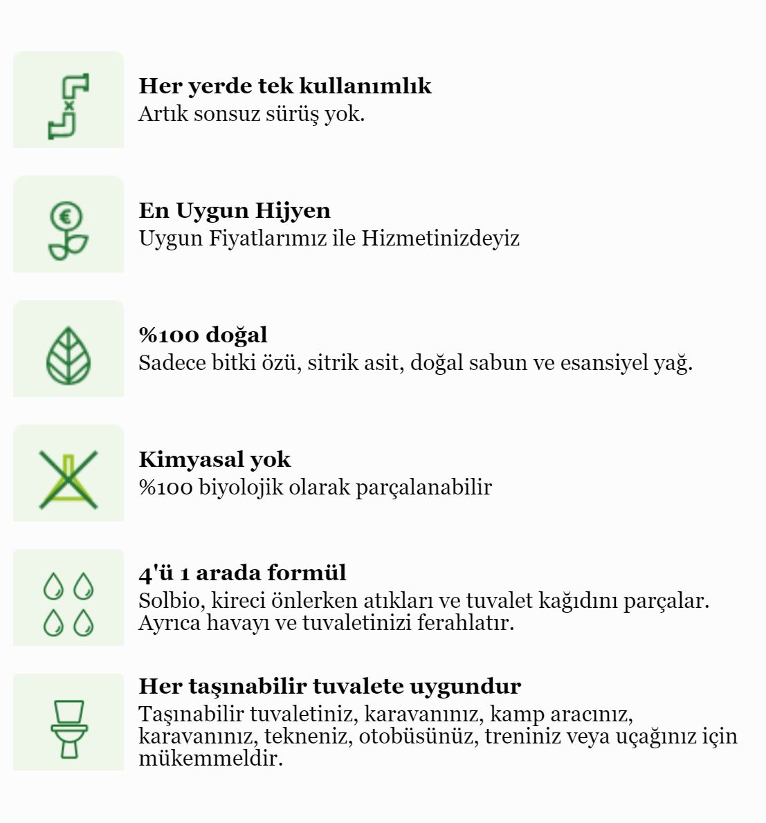 Solbio Tuvalet Kimyasalı